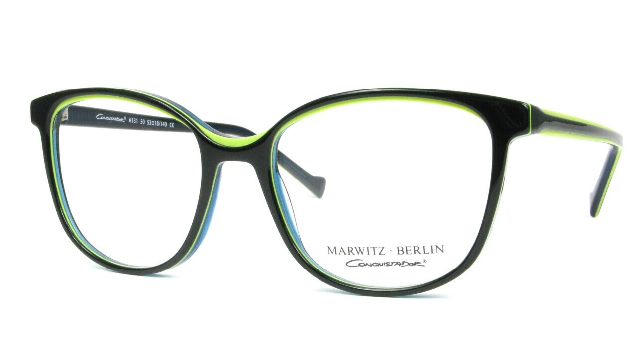 Is it difficult to use lime green as a frame color? The acetate frame A131 color 50 takes up Berlin's nightlife and cleverly combines it into a stylish frame. A trend color for 2024!