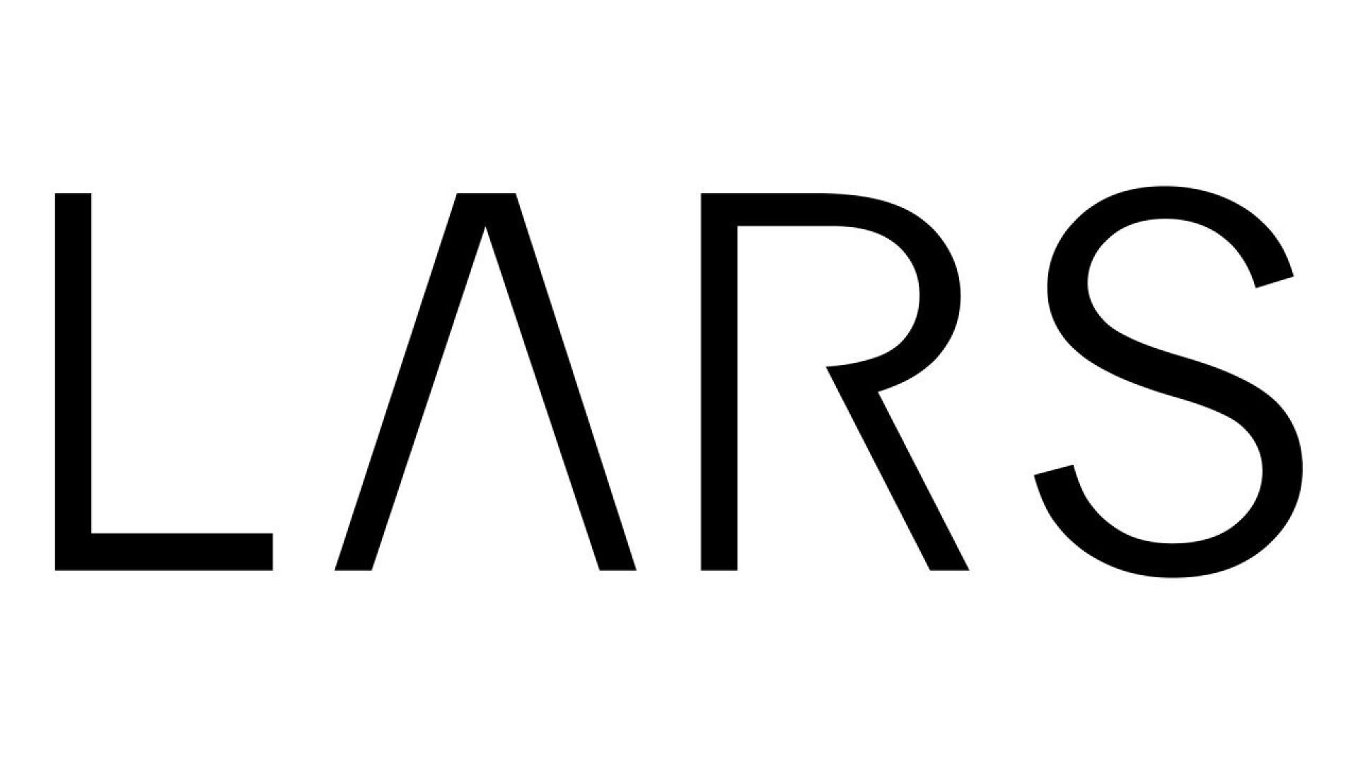 The image shows the word LARS in large, bold, black capital letters on a white background, with a modern, sans-serif font.