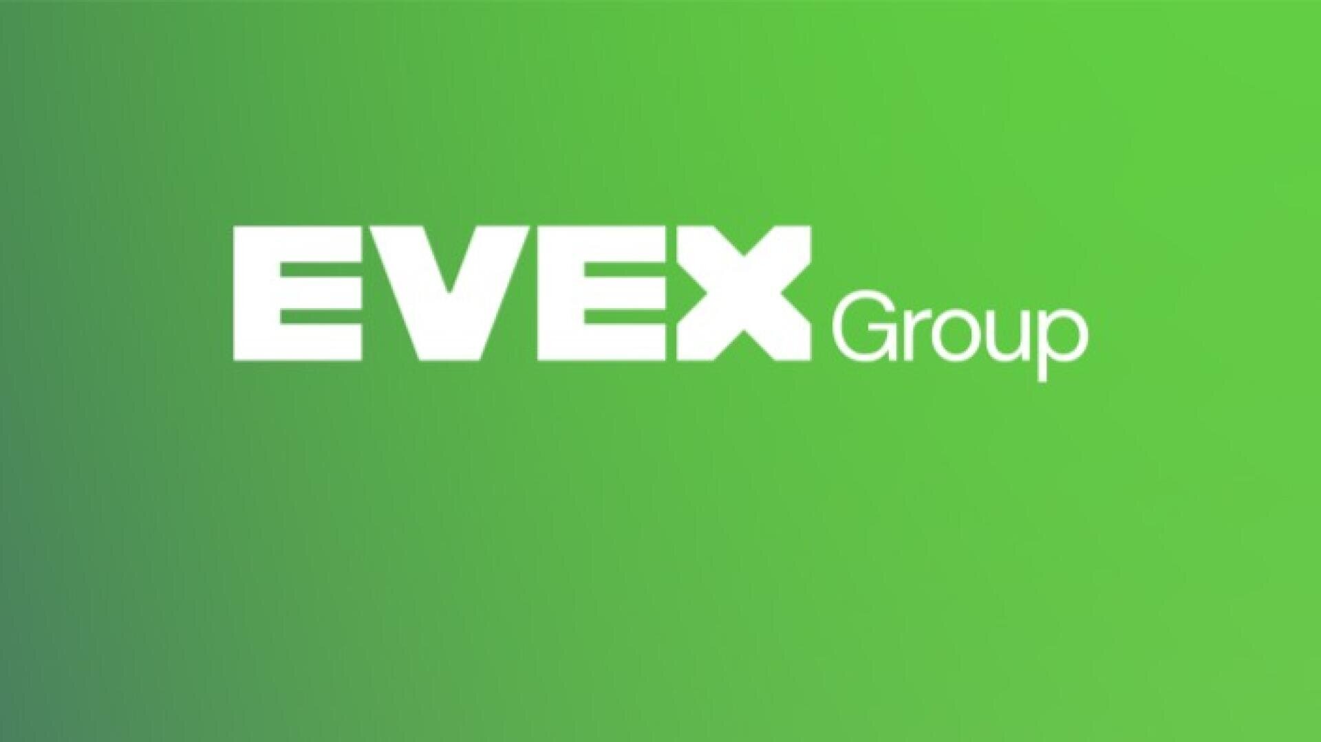 White text from the EVEX Group on a background with a soft green color gradient.